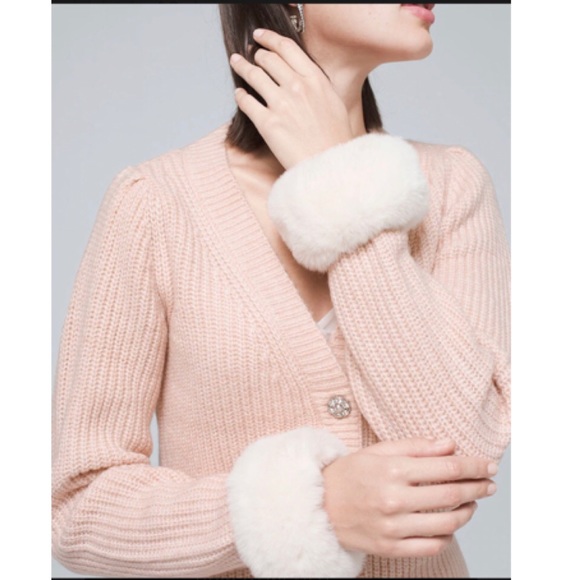 Pair Winter White Faux Fur Cuffs - Picture 2 of 4